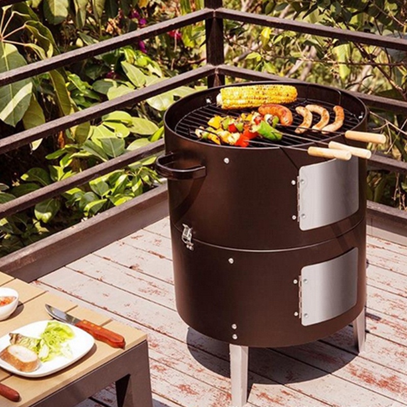 3 In 1 Charcoal BBQ Grill Smoker