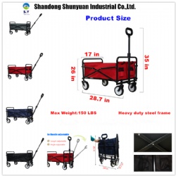 Folding Wagon Cart Utility Garden Trolley Buggy